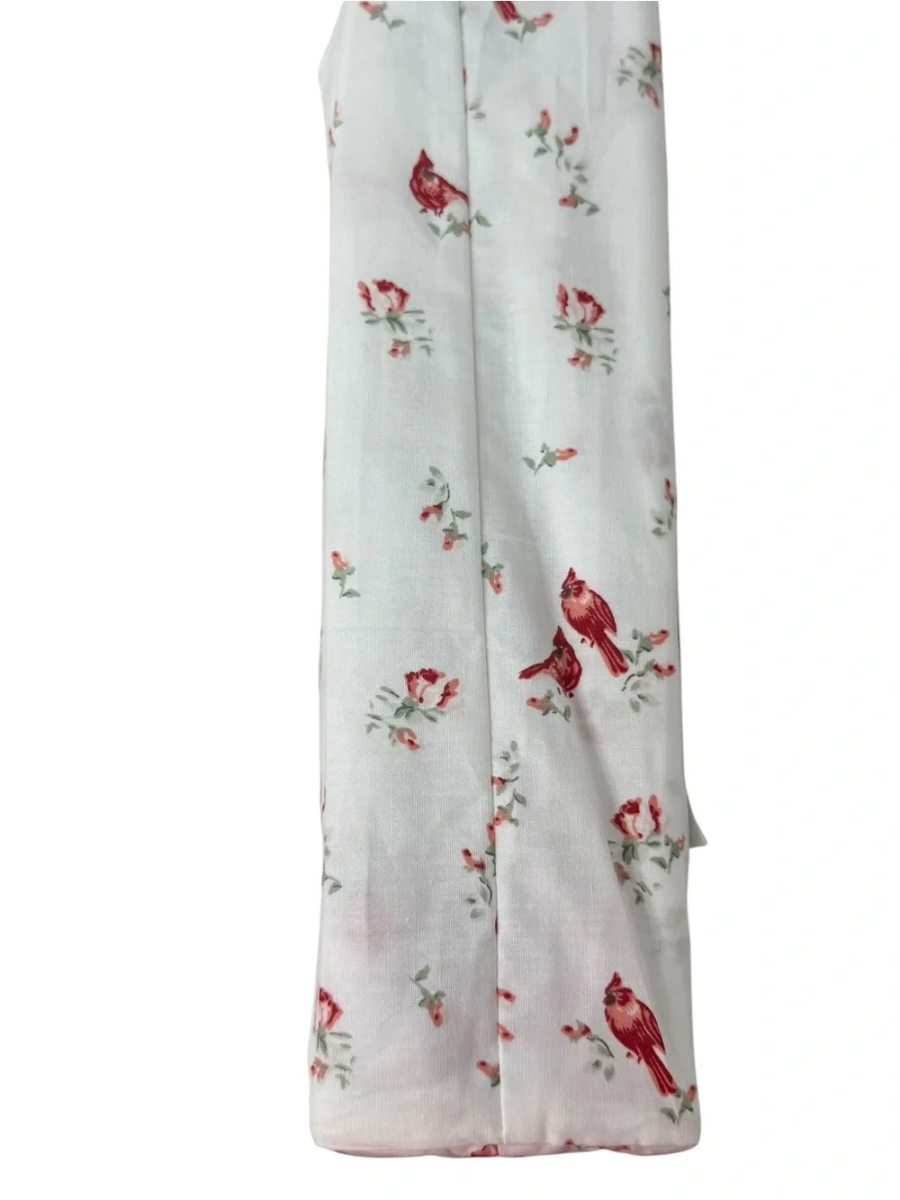 Laura Ashley Twin Sheet Set Cotton Percale Red Cardinal Floral White NEW